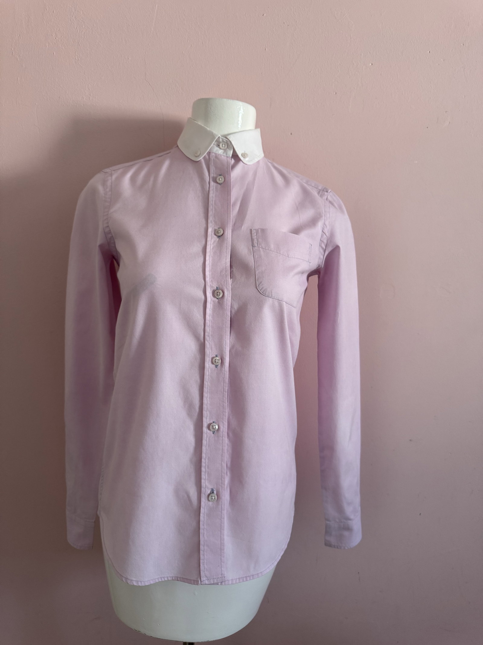 Camisa Coach Rosa de Manga Larga en Excelente Estado
