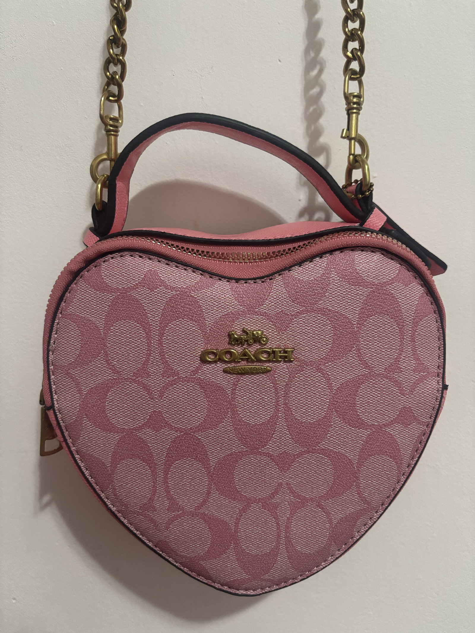 Bolsa de corazón rosa