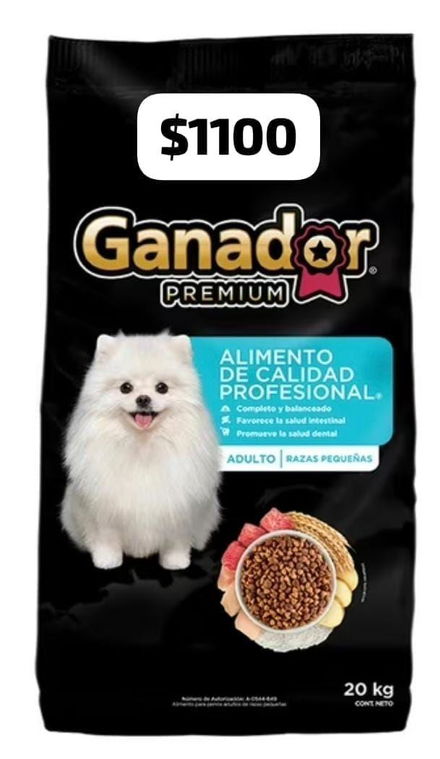 Alimento Ganador Premium para Perro Adulto Razas Pequeñas 20 kg
