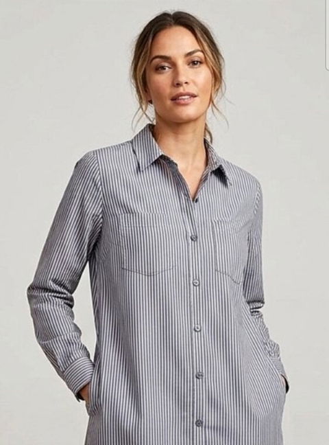 Camisa de Mujer Susina de Manga Larga a Rayas - Nueva
