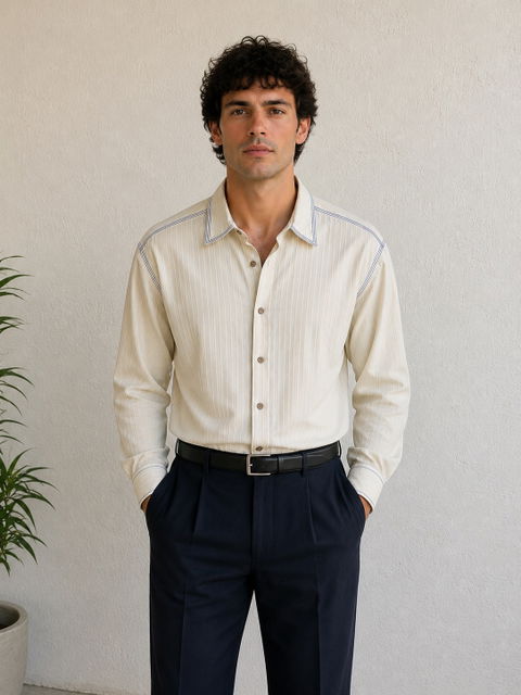 Camisa de Vestir EQ Equilibrio de Manga Larga Talla L
