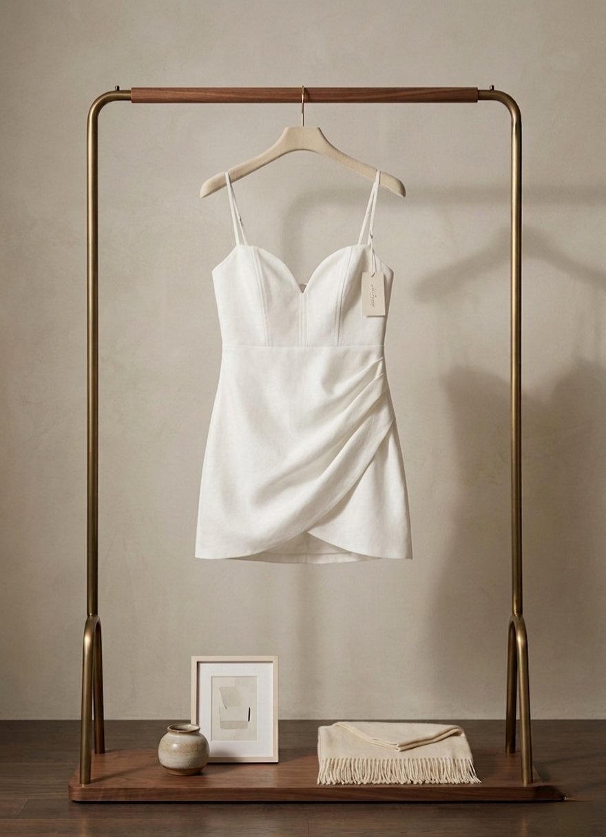 Vestido corto Zara Talla XL con frunces