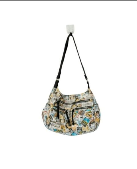 Bolso de hombro estampado estilo vintage