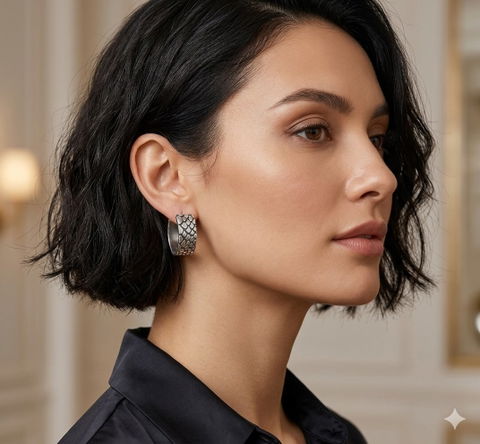 Aretes Calvin Klein acero inoxidable con relieve