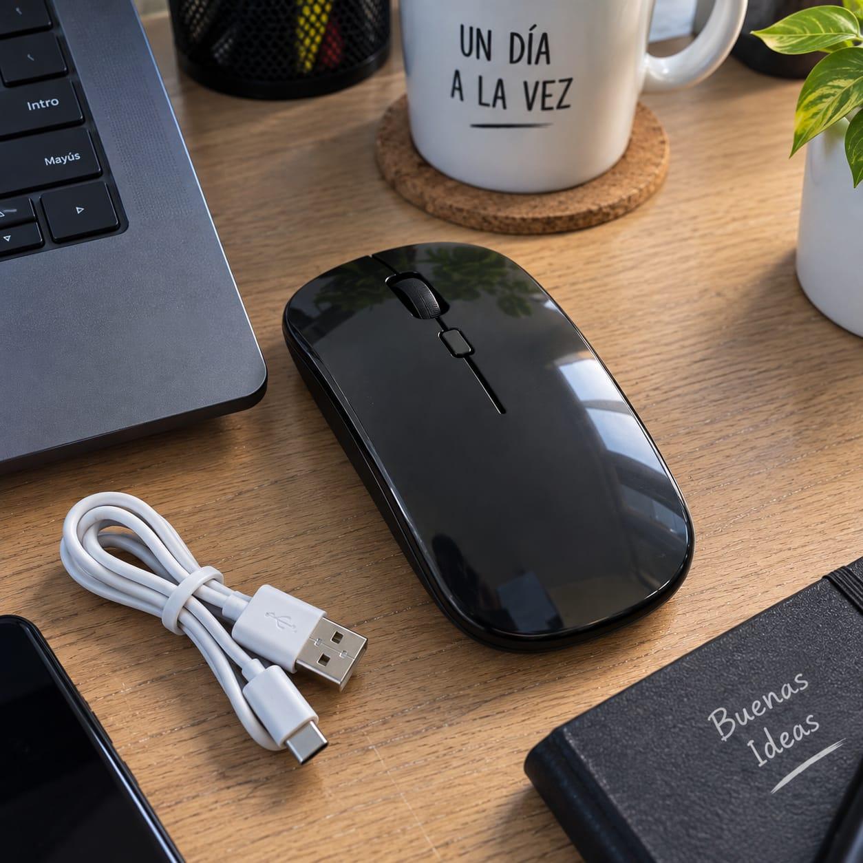 Liquidación Mouse Inalámbrico Recargable HOCOT Negro