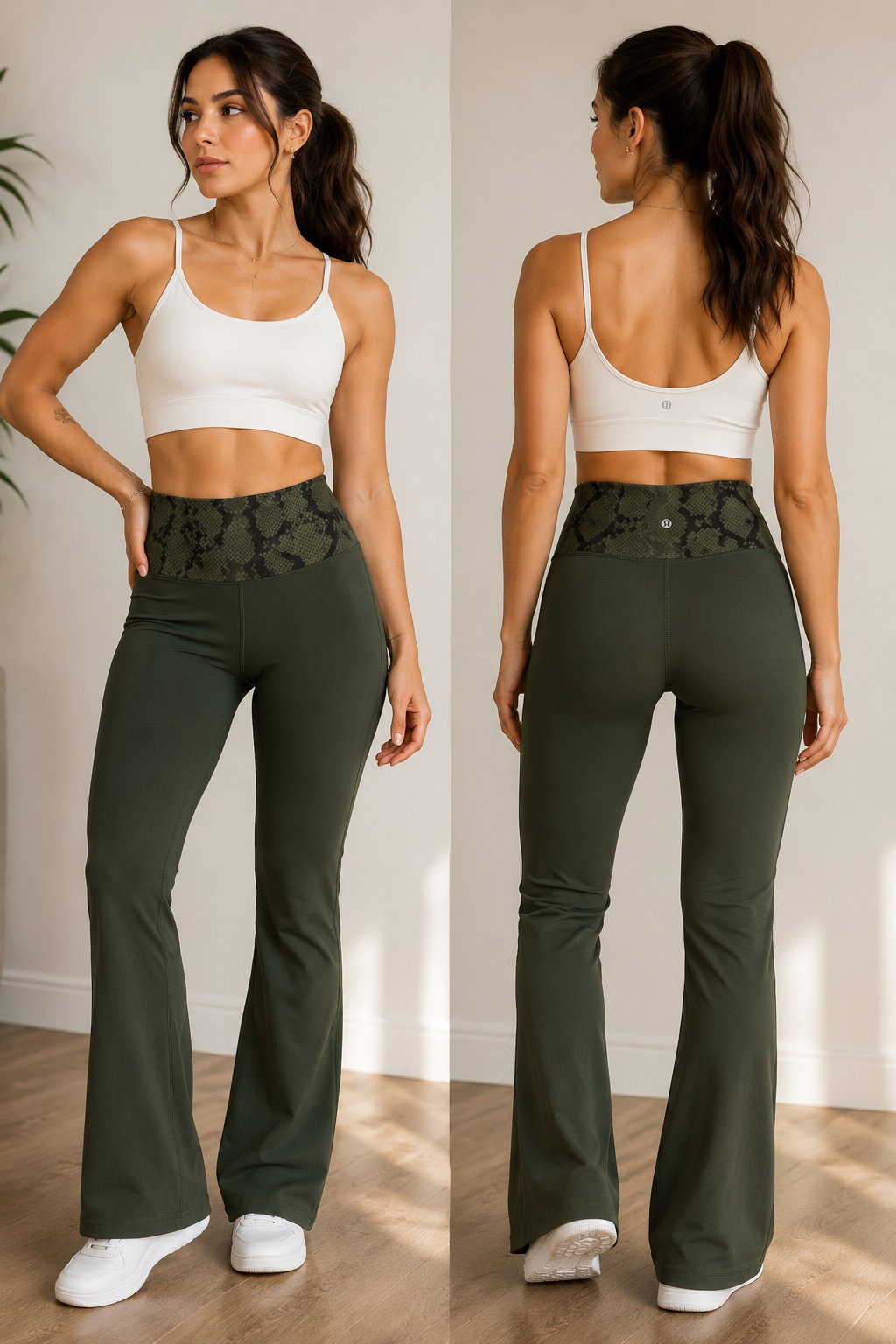 Leggings Lululemon como nuevos, color verde olivo