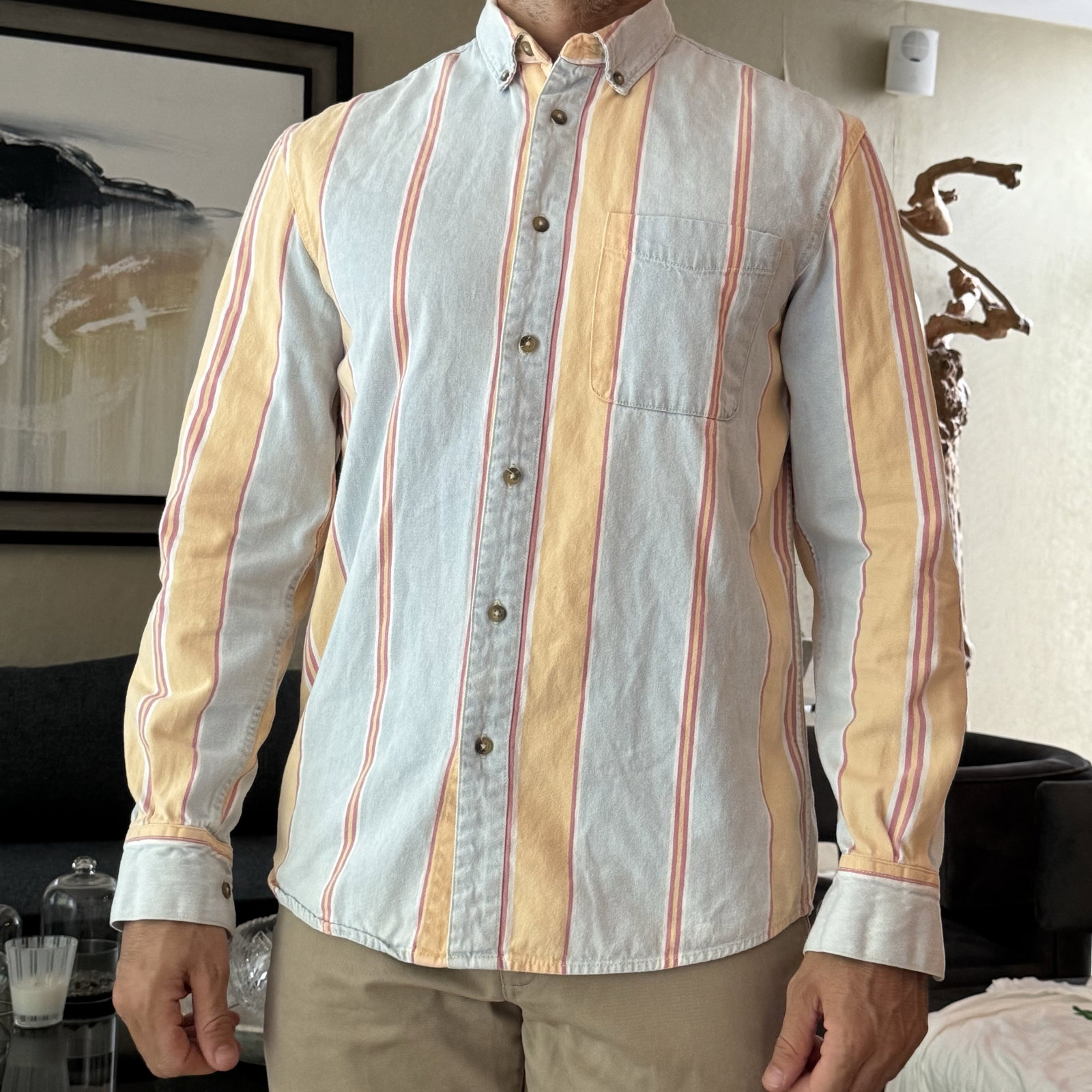 Camisa Vintage de Mezclilla Zara - Color Pastel