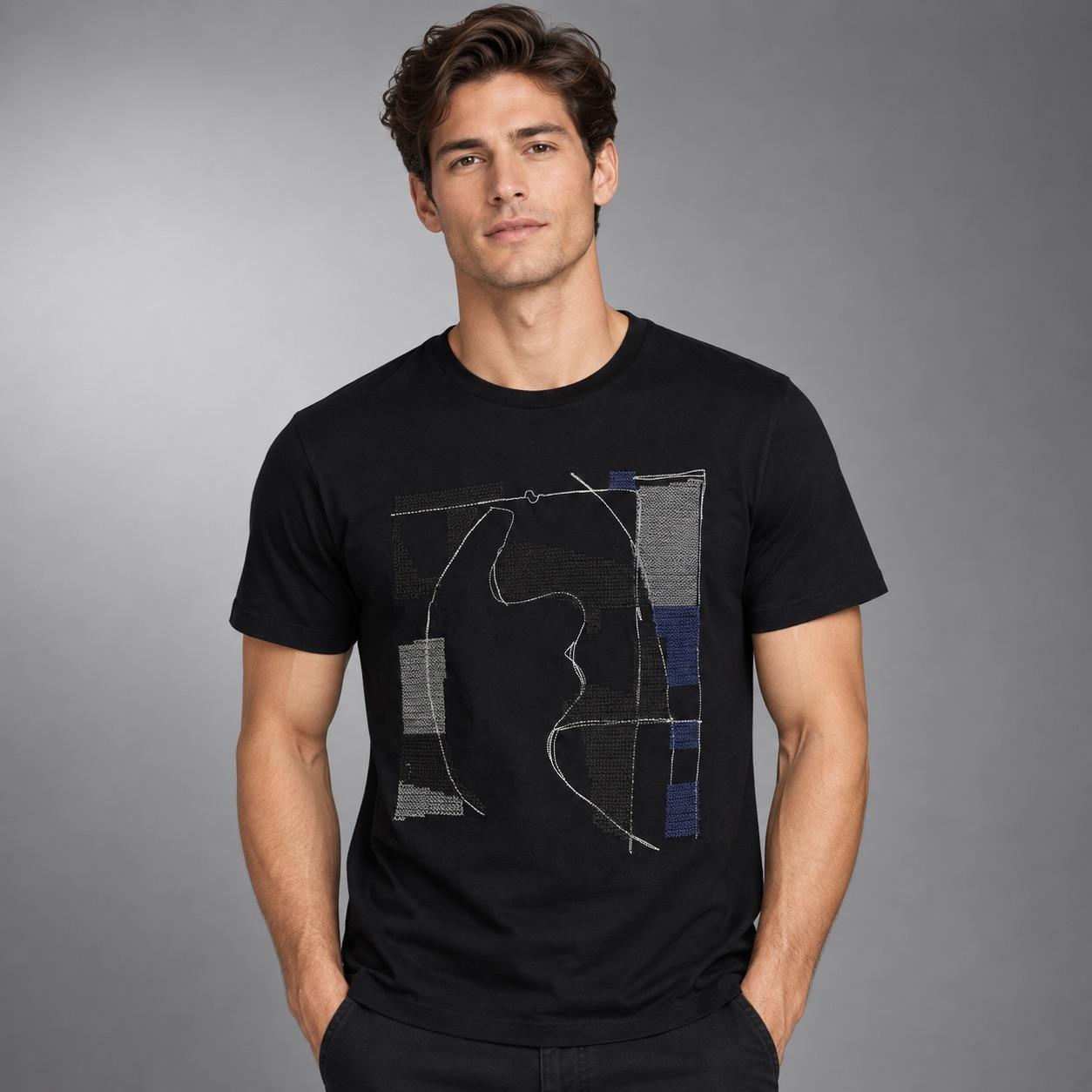 Playera original Karl Lagerfeld Paris para hombre talla S/P color negro