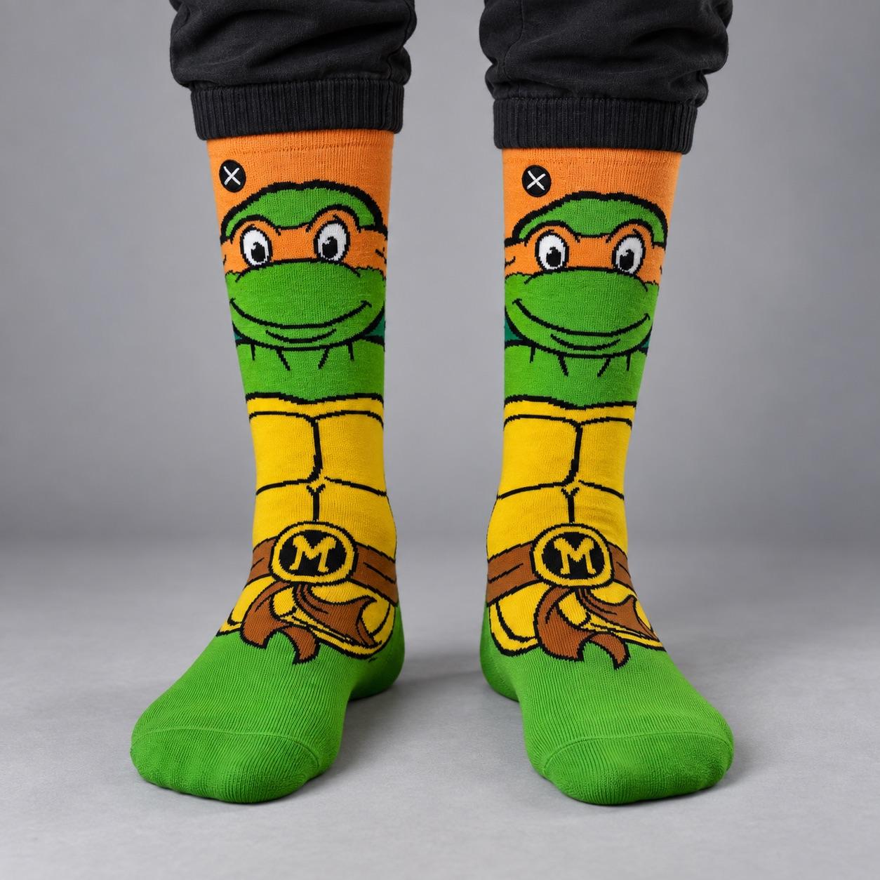 Calcetas de Tortuga Ninja Michelangelo