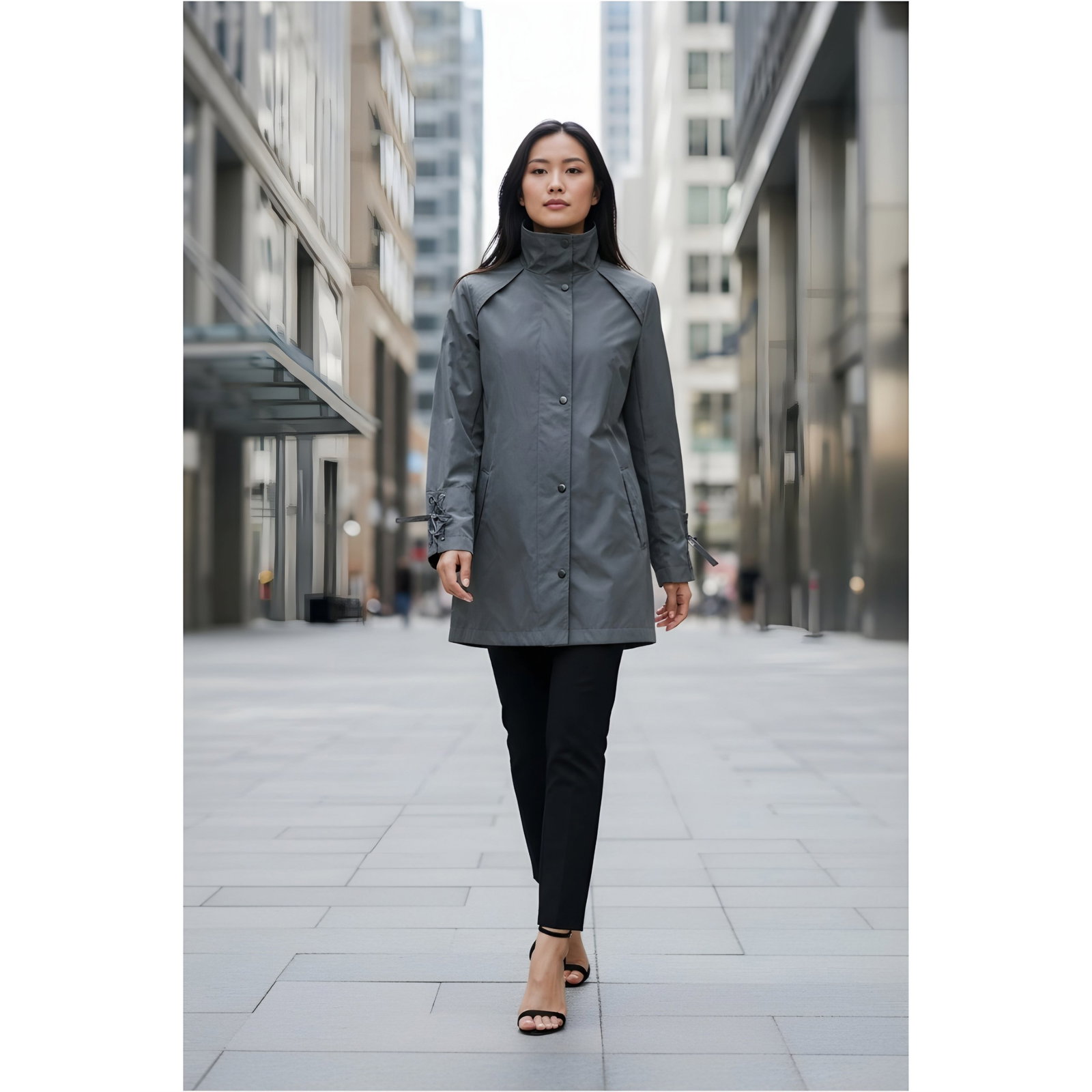 Gabardina Lightwear Impermeable Gris