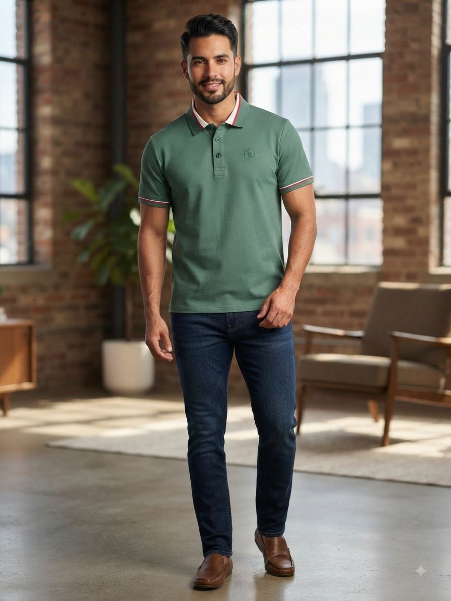 Playera tipo Polo Burberry Talla Grande
