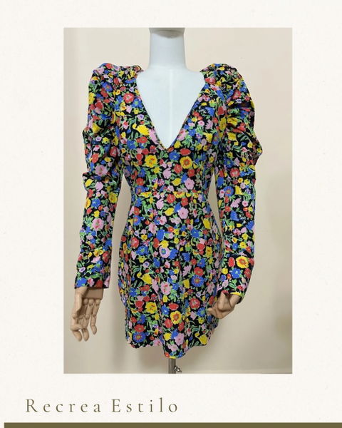 Vestido Floral Zara talla M