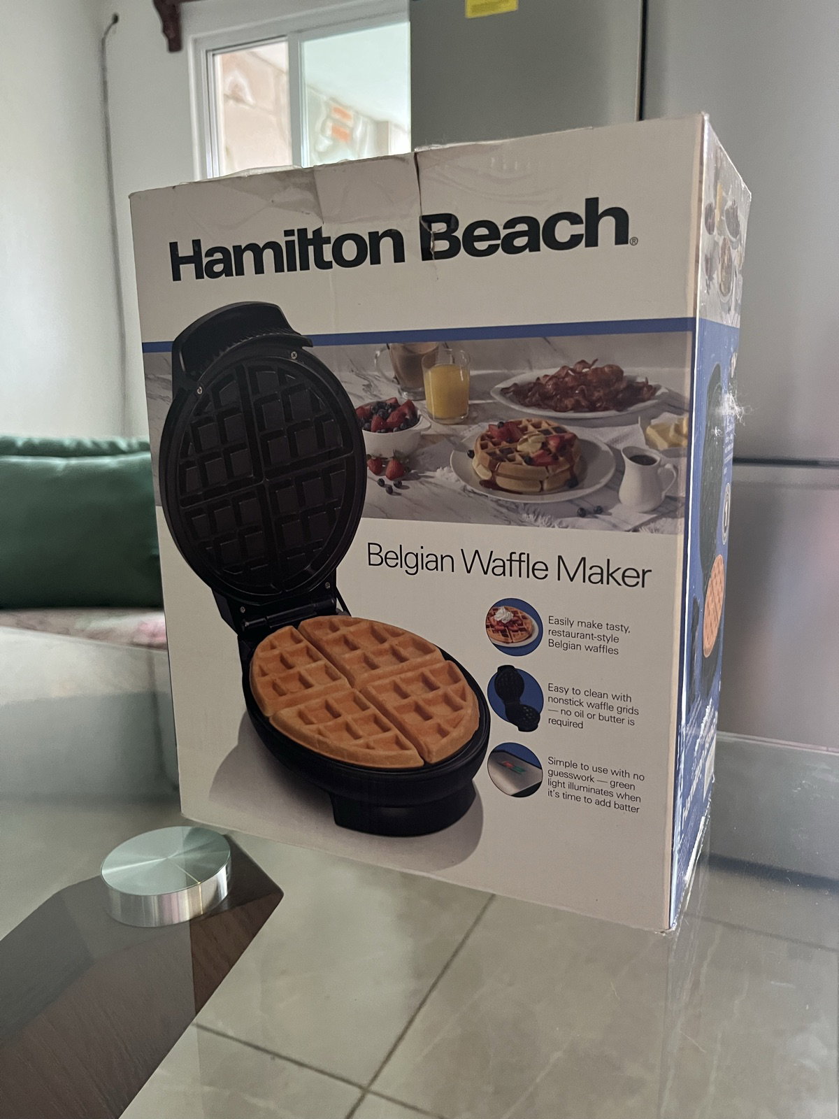Wafflera Hamilton Beach seminueva con caja original
