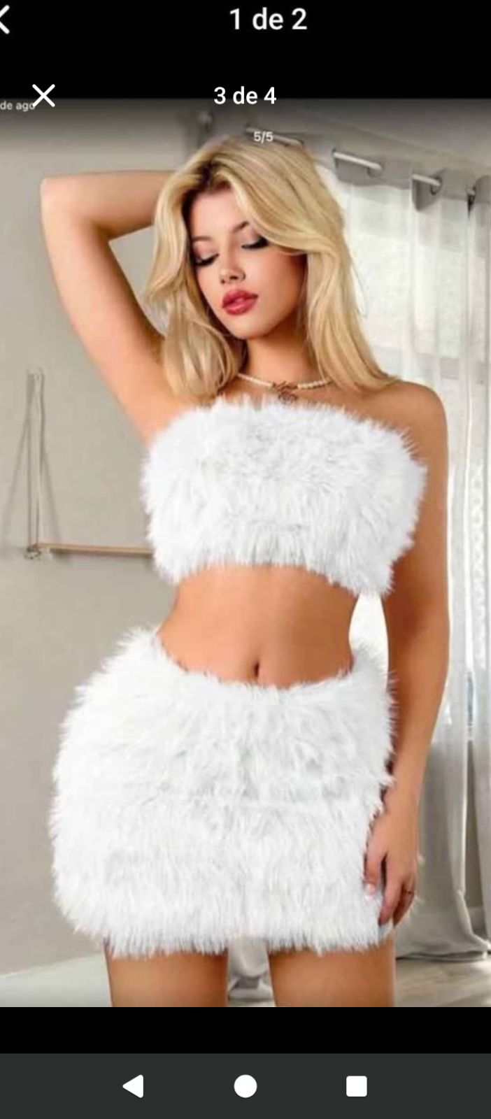 Juego blanco nuevo talla S