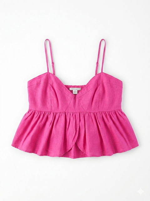 Top corto de tirantes finos AMERICAN EAGLE color rosa - Talla M