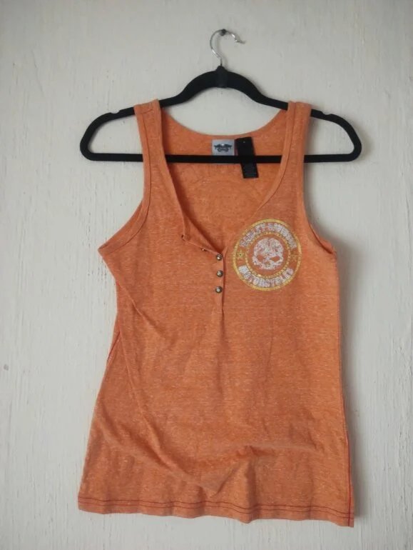 Camiseta Y2K Harley Davidson con Brillos - Talla S