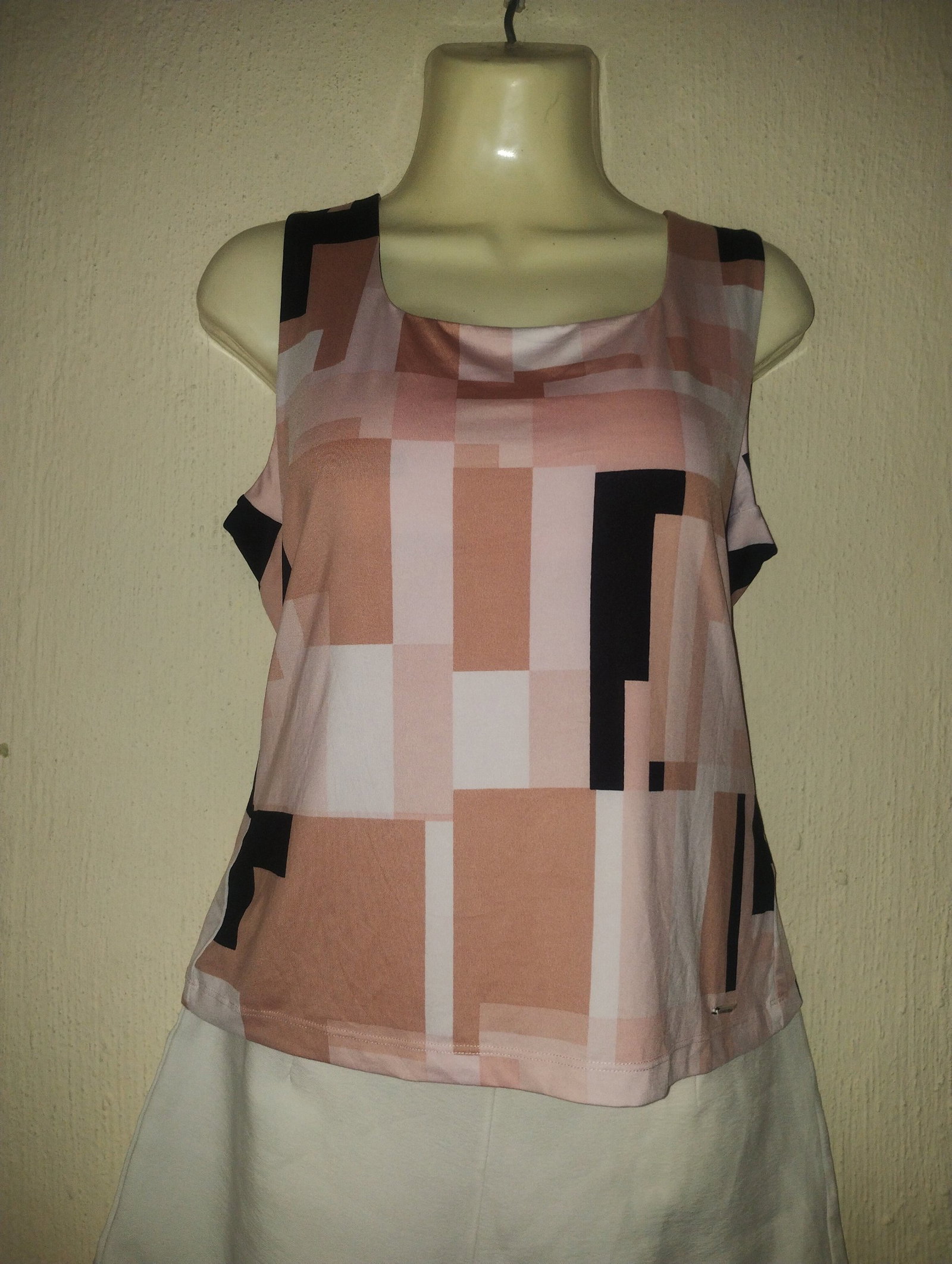 Blusa Calvin Klein Estilo Vintage Cuadros Colores