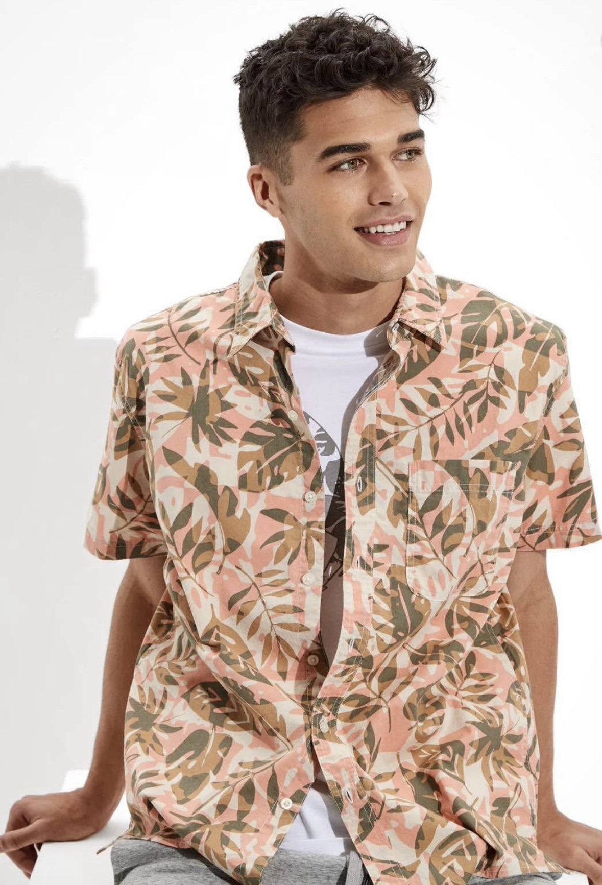 Camisa Hawaiana American Eagle 