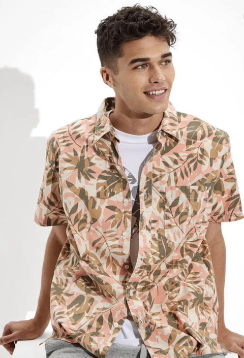 Camisa Hawaiana American Eagle