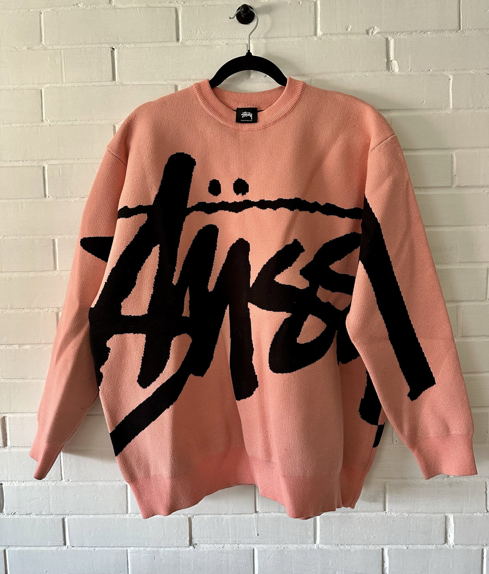 Suéter Stüssy Talla L Color Rosa Nuevo con Etiqueta
