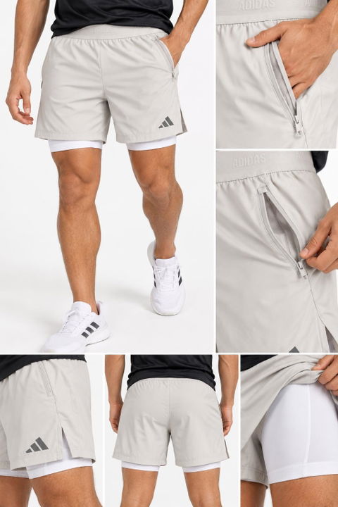 Short deportivo Adidas para caballero con licra interior y bolsas con cierre