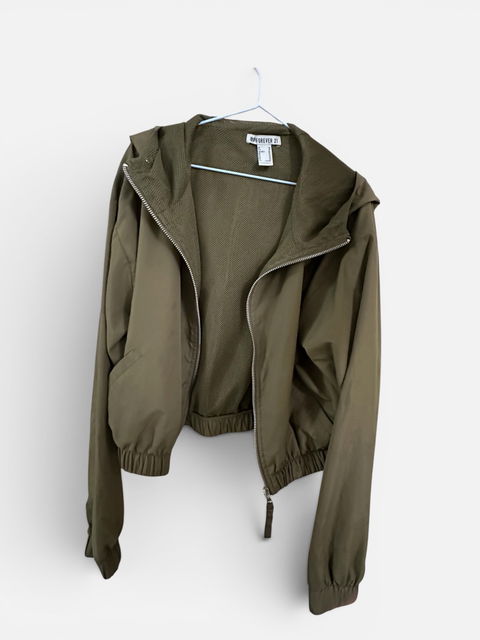 Chamarra Forever 21 XS verde militar