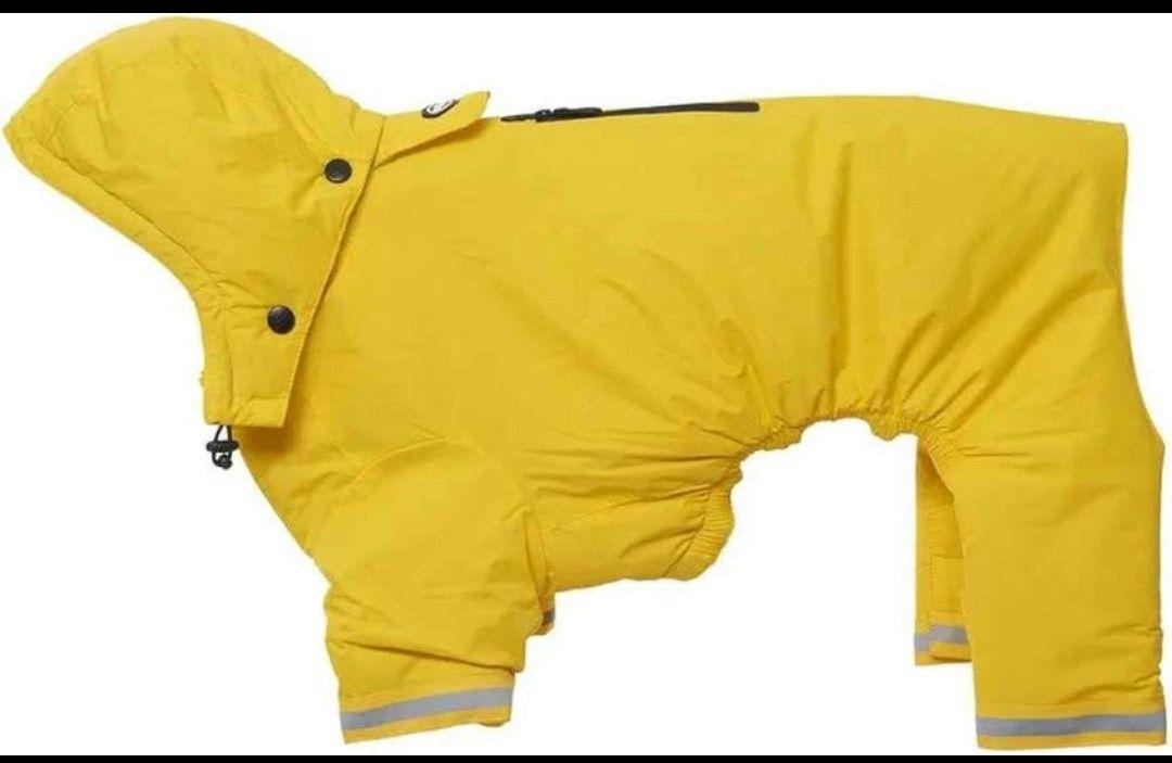 Impermeable para perro talla M-L con gorra desmontable