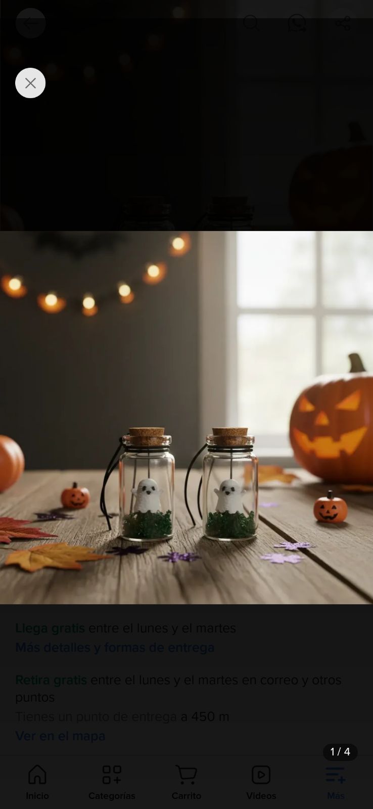Pareja de fantasmitas decorativos para Halloween