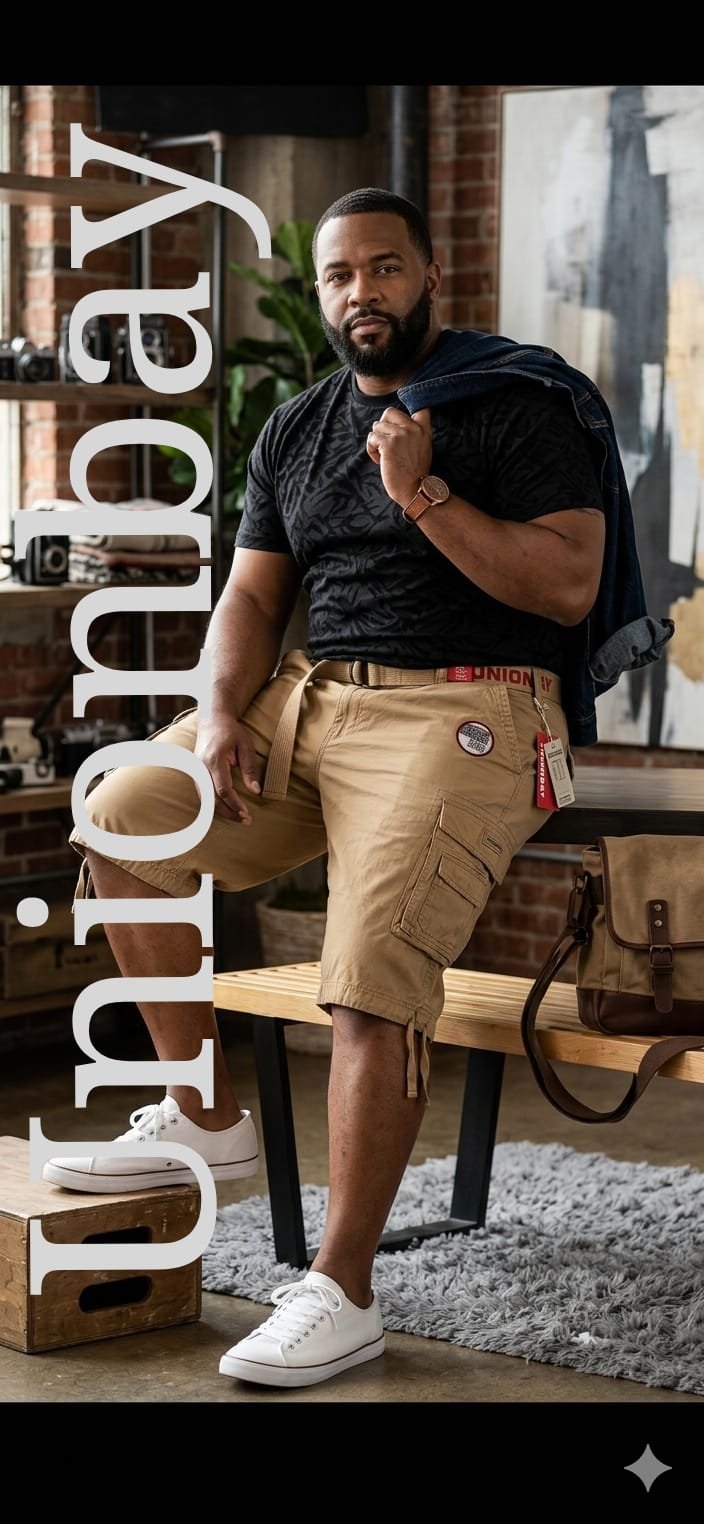 Short Cargo Unionbay con Cinturón - Nuevo talla 54 queda a 2Xl a 3Xl