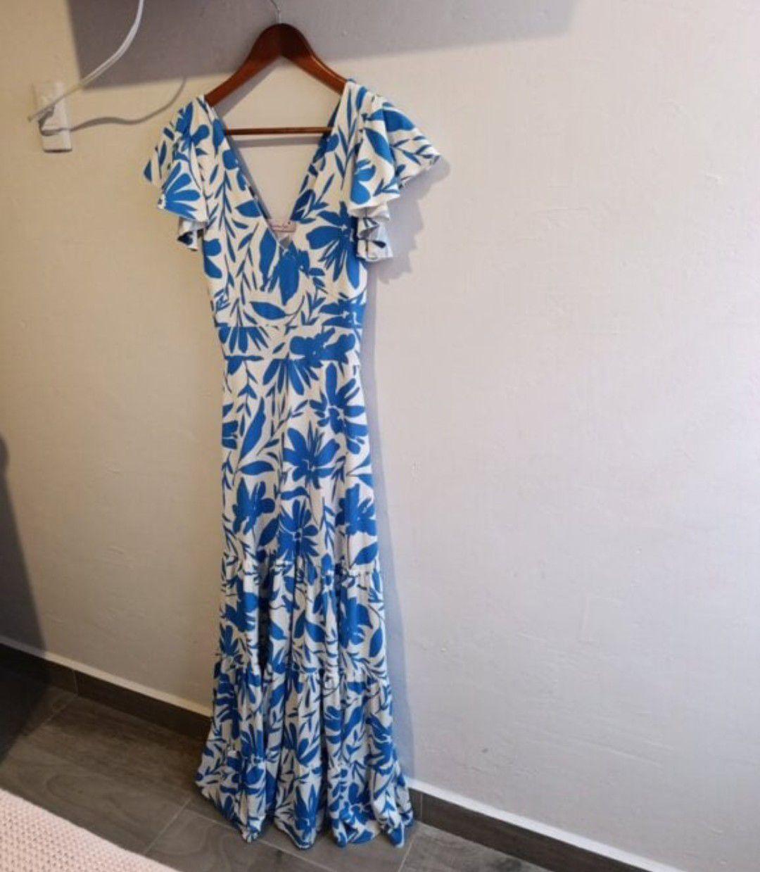Vestido largo estampado de flores Karma Love talla S