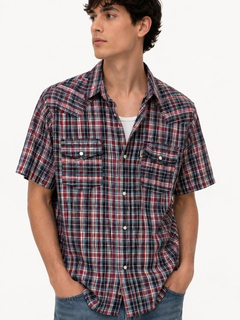 Camisa de manga corta Levis talla L a cuadros