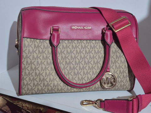 Bolso Michael Kors Jet Set Travel Medium Duffle Bag Rosa Carmín