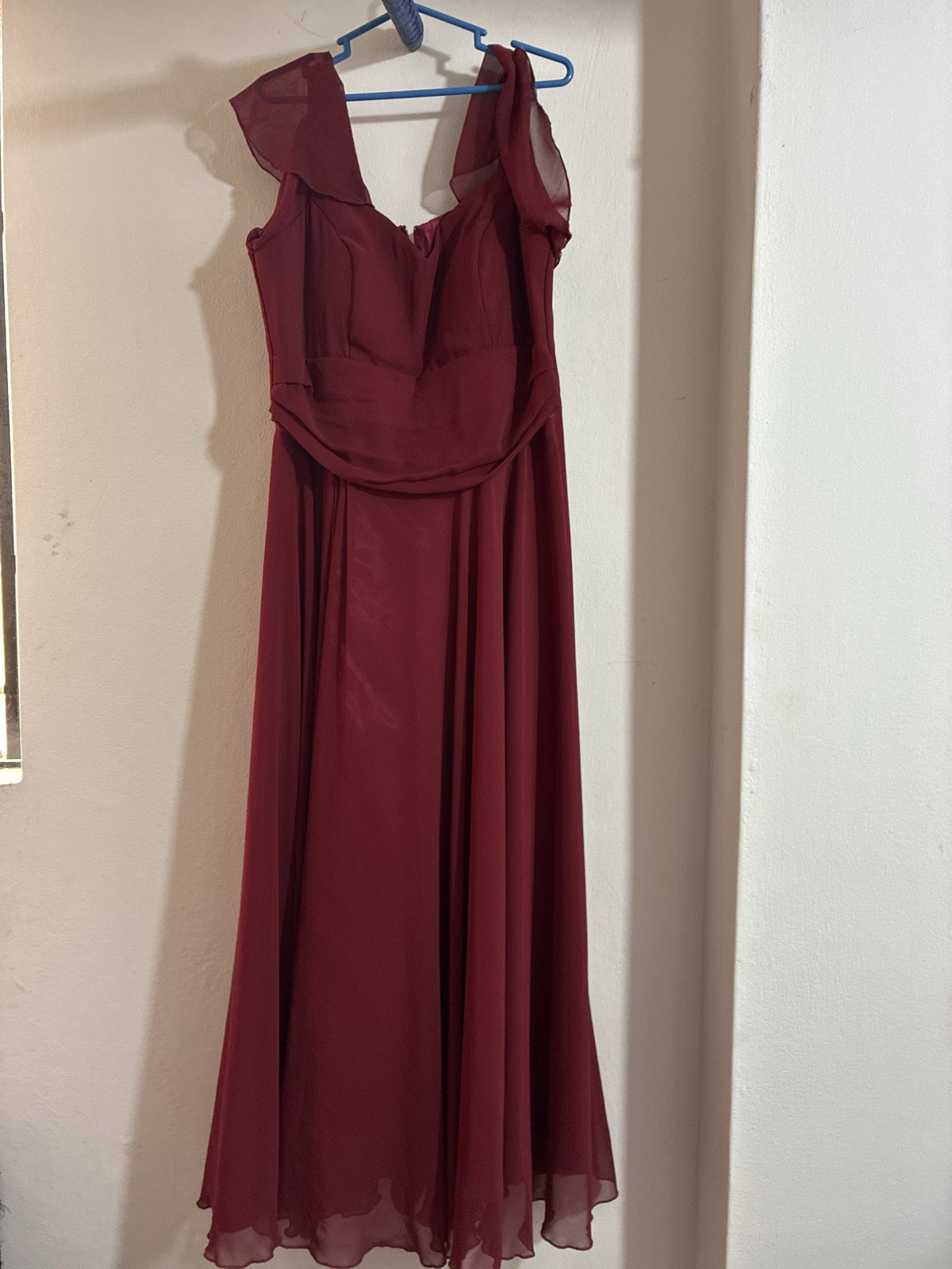 Vestido largo borgoña elegante talla L
