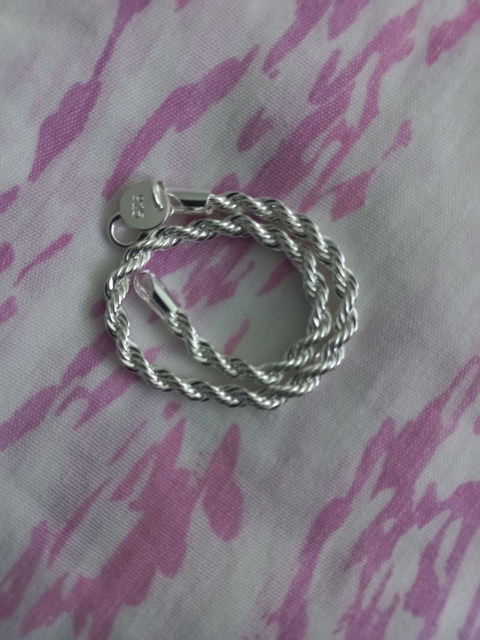 Pulsera trenzada unisex de acero inoxidable 20cm