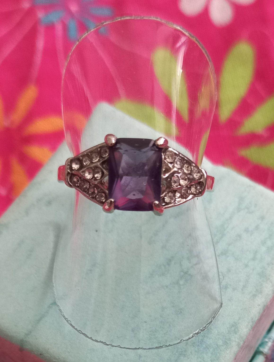 Anillo con piedra amatista #7