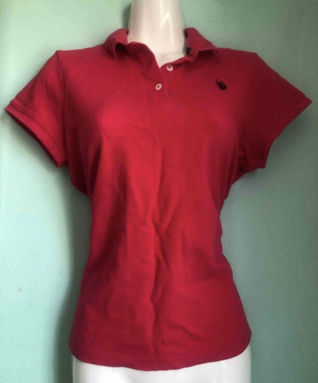 Playera Polo de Dama U.S. Polo Assn. Roja Talla L