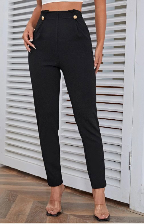 Pantalón de Vestir Negro Talla 7 (M) - Buen Estado