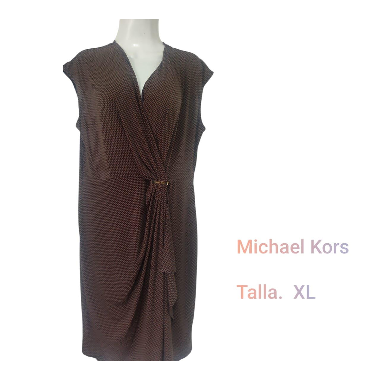 Vestido MICHAEL KORS Talla XL Color Café Nuevo