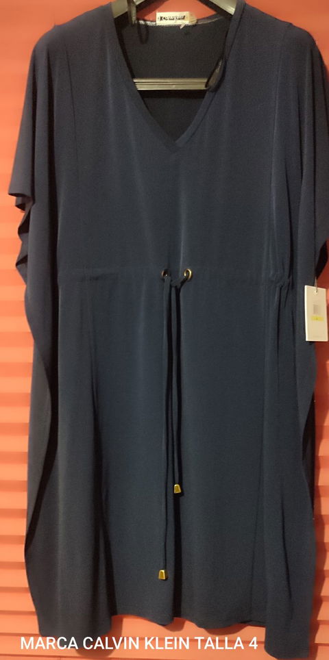 Vestido Calvin Klein Talla 4 Color Azul Nuevo