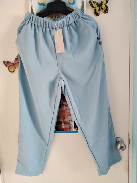 Pantalón Capri Azul Cielo CH/S Shein