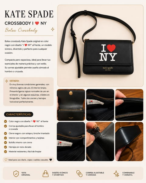 Kate Spade Crossbody I ❤️ NY Edición Especial Original