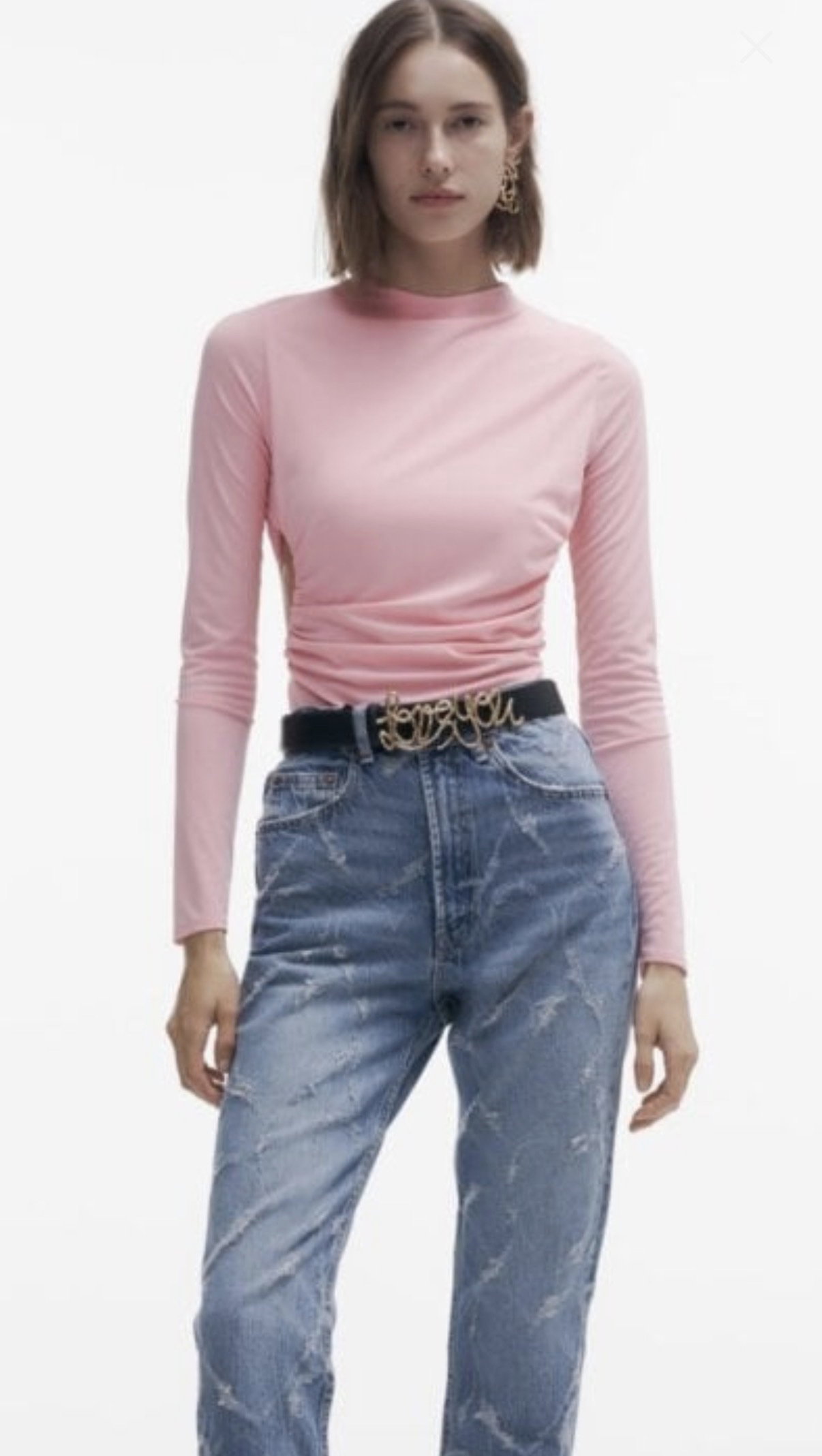 Body Rosa Chicle Zara Talla M Nuevo con Etiqueta