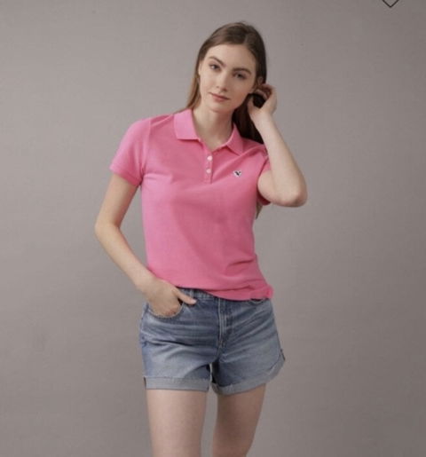 Playera tipo polo A&E Rosa Talla M Nueva