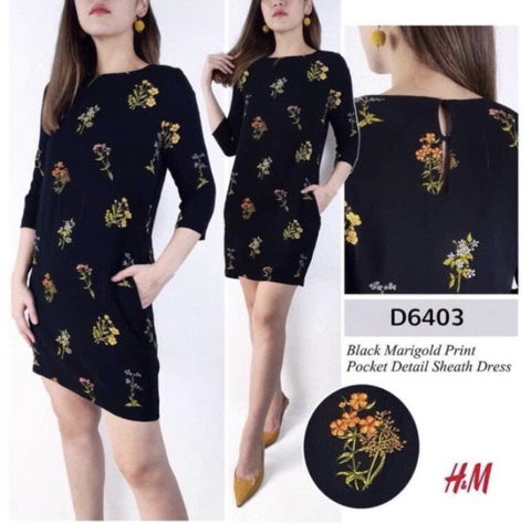 Vestido estampado de flores H&M - Talla M - Buen estado