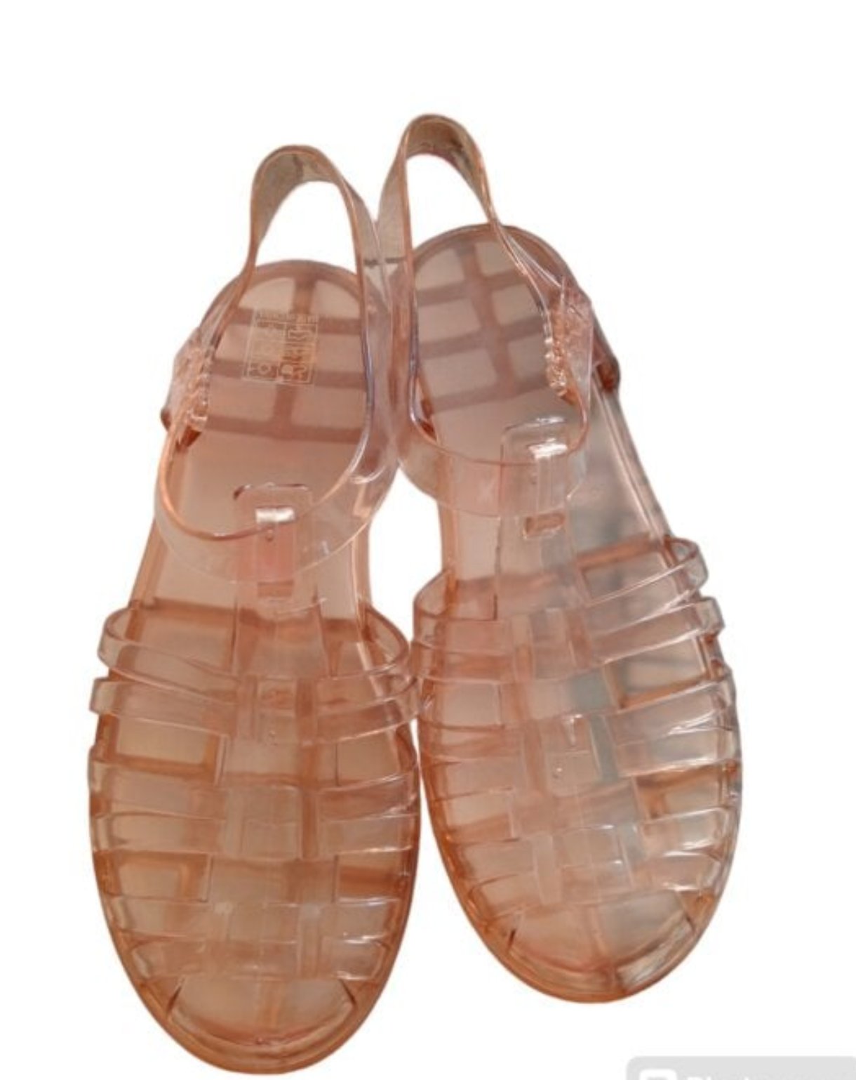 Huaraches de plástico transparentes nuevos