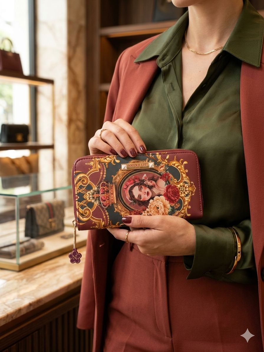 Cartera larga Nicole Lee Geisha nueva con etiqueta