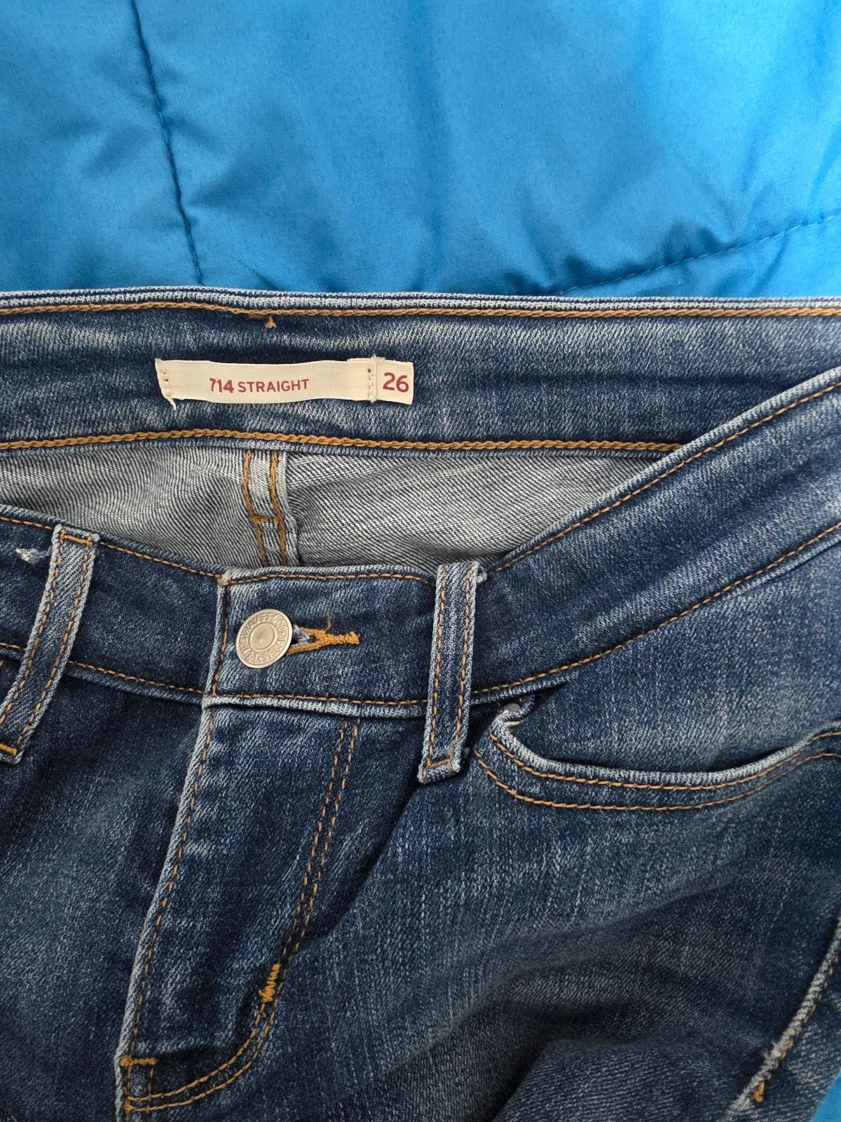 Pantalón Levi's 714 Straight Talla 26 Azul Original