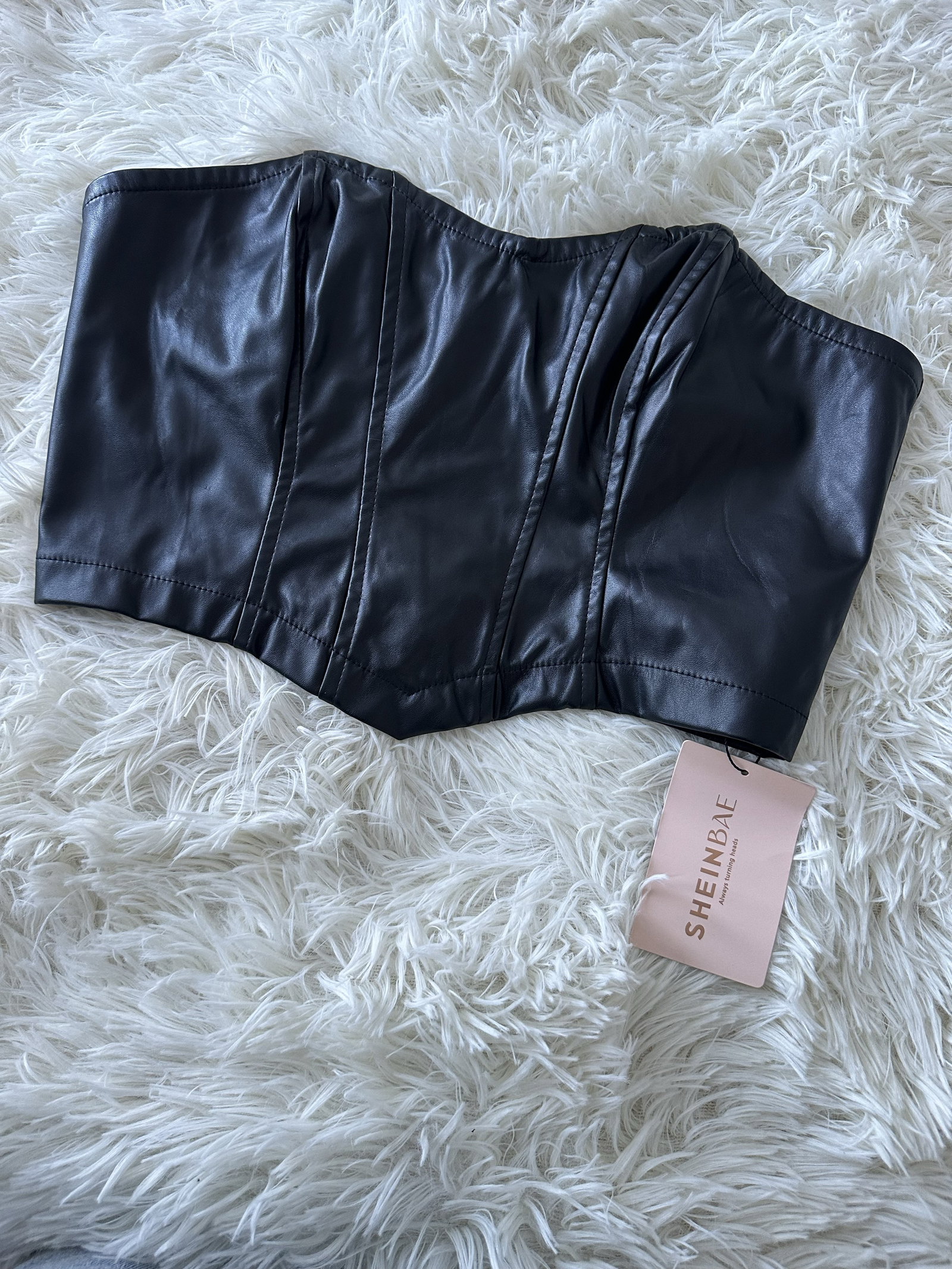 Top tipo corset en vinipiel SHEIN - Nuevo con etiquetas
