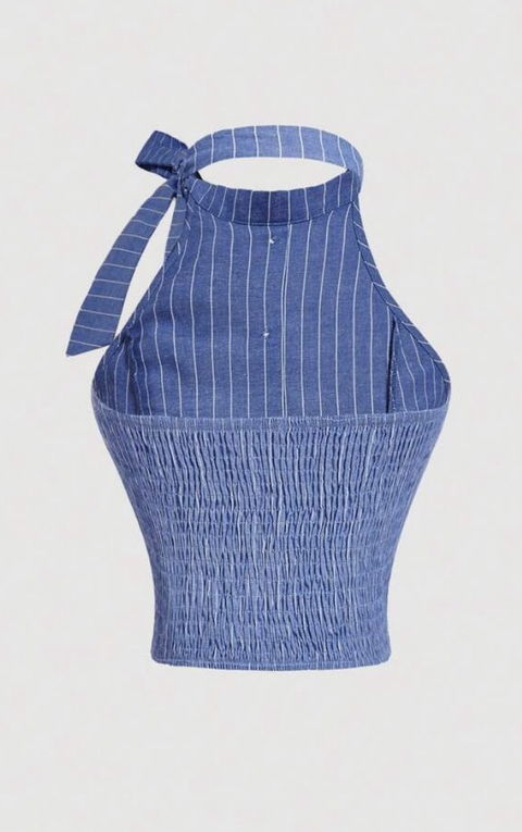 Blusita Azul SHEIN Nueva con Rayas
