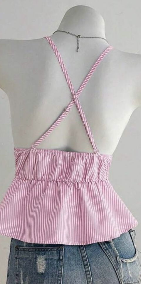 Blusita Rosa SHEIN Nueva con Rayas